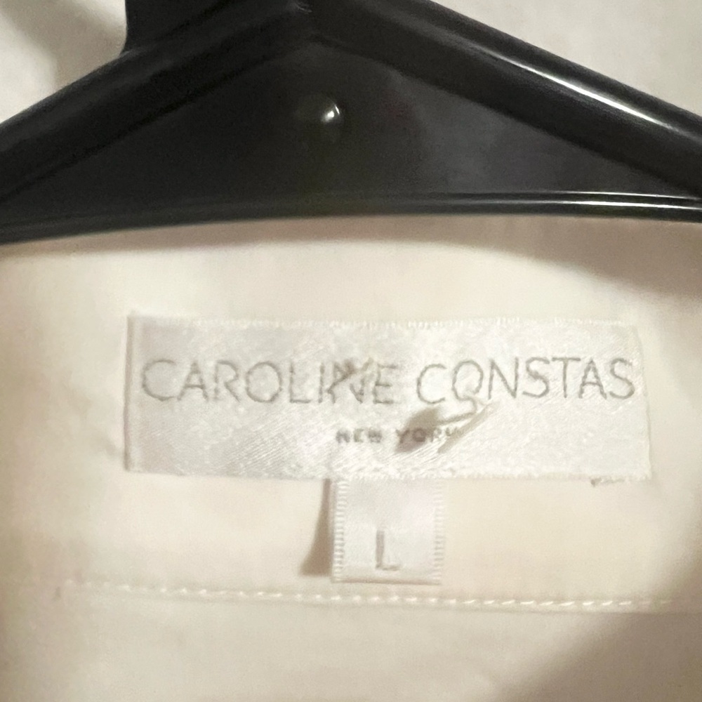 Caroline Constas Ali Layered Striped Smocked Blouse with Bell Sleeves size L - Picture 5 of 11